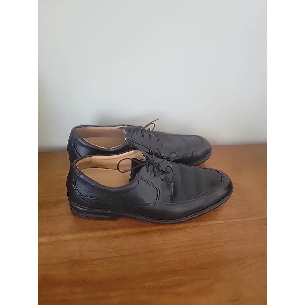 Rockport Mens Black Leather Signature Dress Oxford Shoes APM12881 Sz 12 M